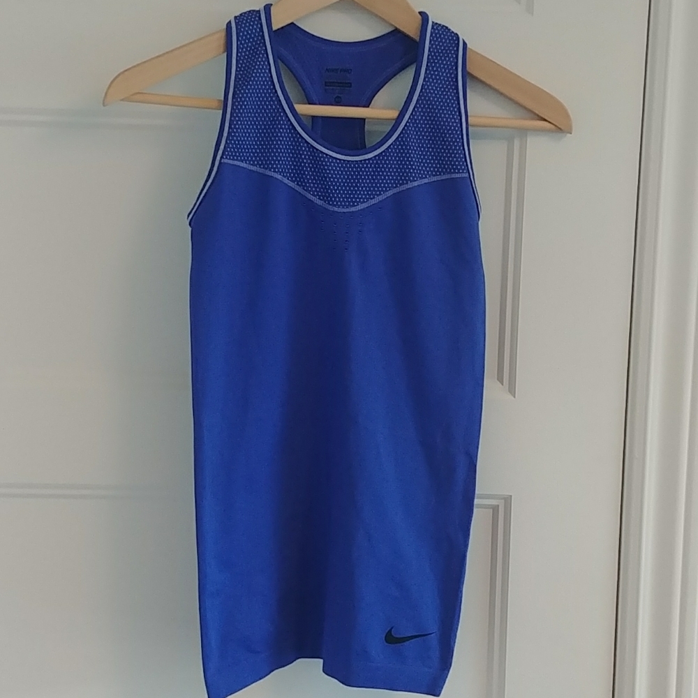 Nike pro dry fit blue sports top XS